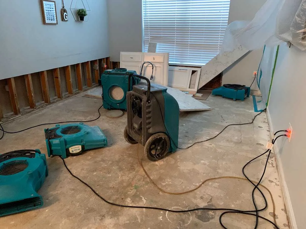 Dehumidifier in flood-cut room for Water Extraction & Removal in Alliance